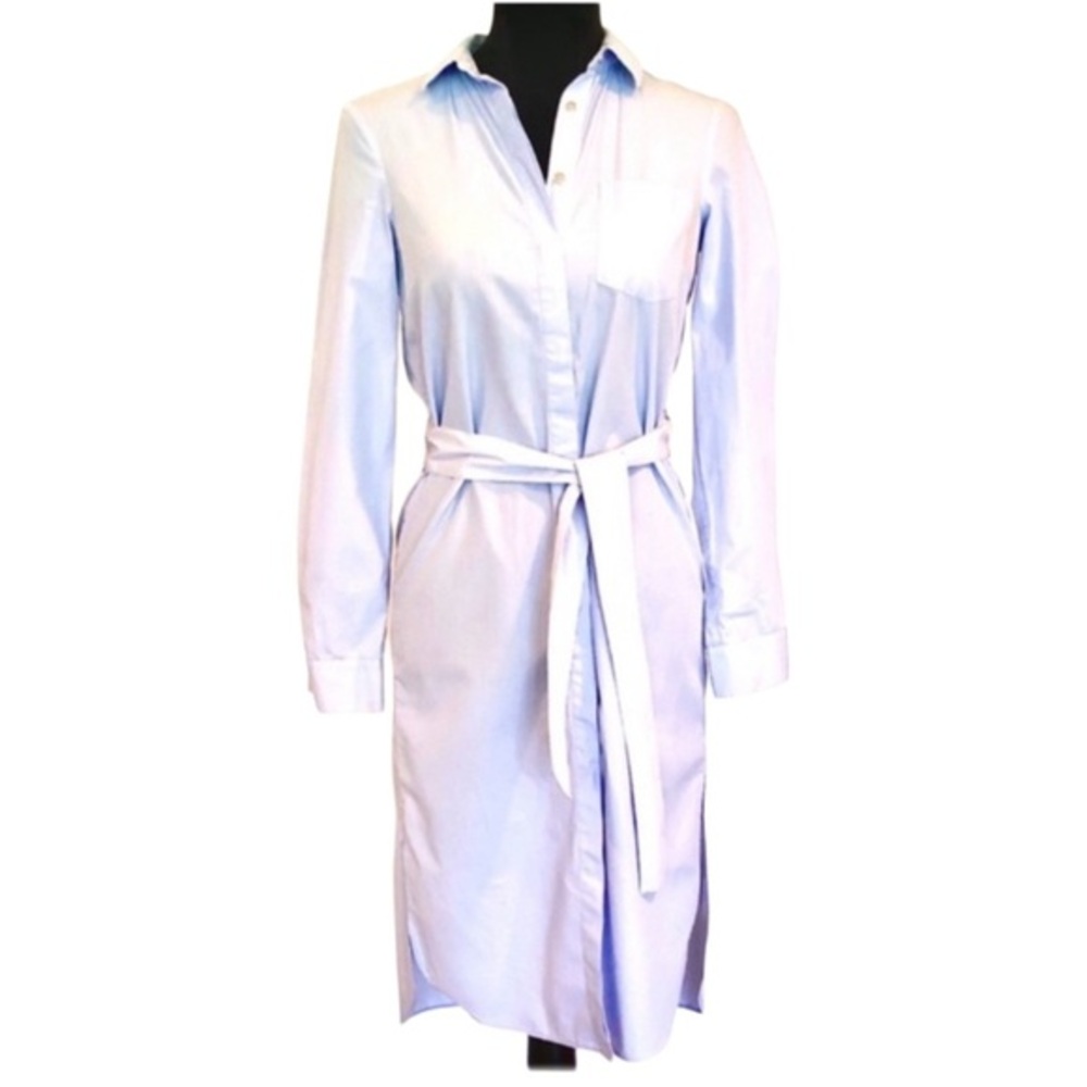 H&M Light Blue Midi Shirt Dress